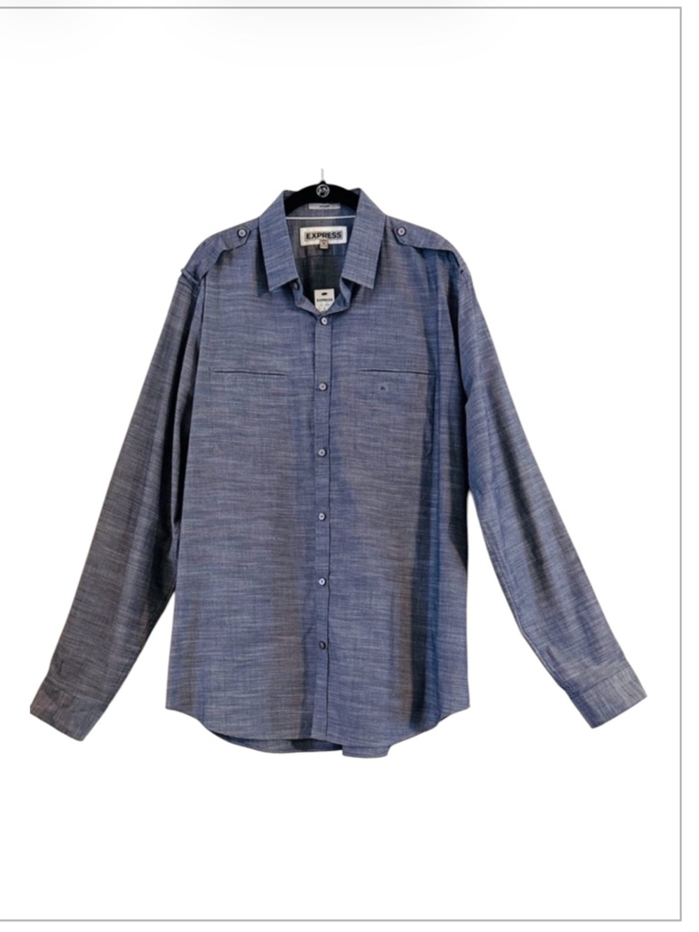 Express Men's Fitted Slate Blue Shirt Size XL NWT
